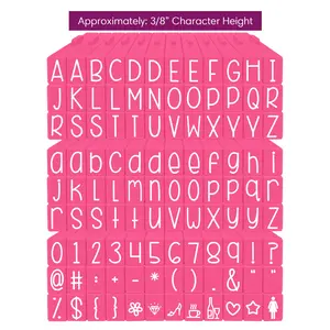 Pegz® Medium Size 108-Piece Curvy Girl Alphabet, Numbers and Symbols Connectable Stamps Bundle Set