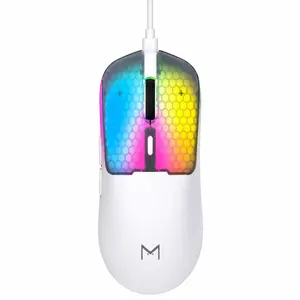 M11 Wired Gaming Mouse, 12,800 DPI, lightweight design, 6 programmable buttons, RGB lighting, compatible with PC and Mac, suitable for gaming and office use, reliable performance, low latency