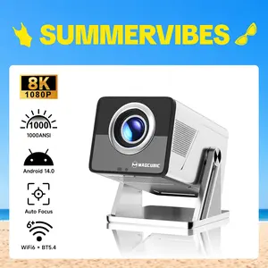 [US warehouse] Magcubic X7 1000ANSI Projector Auto Focus 8K Decode Android 14.0 Built-In HiFi Speaker Auto Obstacle Avoidance & Fully Keystone Correction Dual WiFi6 BT5.4 Native 1080P 180° Rotatable Allwinner H726 High-End Home Cinema Audio Movie Night