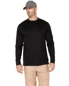 Hawx Men's Midweight Baselayer Crew Thermal Work Shirt - Hxfa22k88- Blk