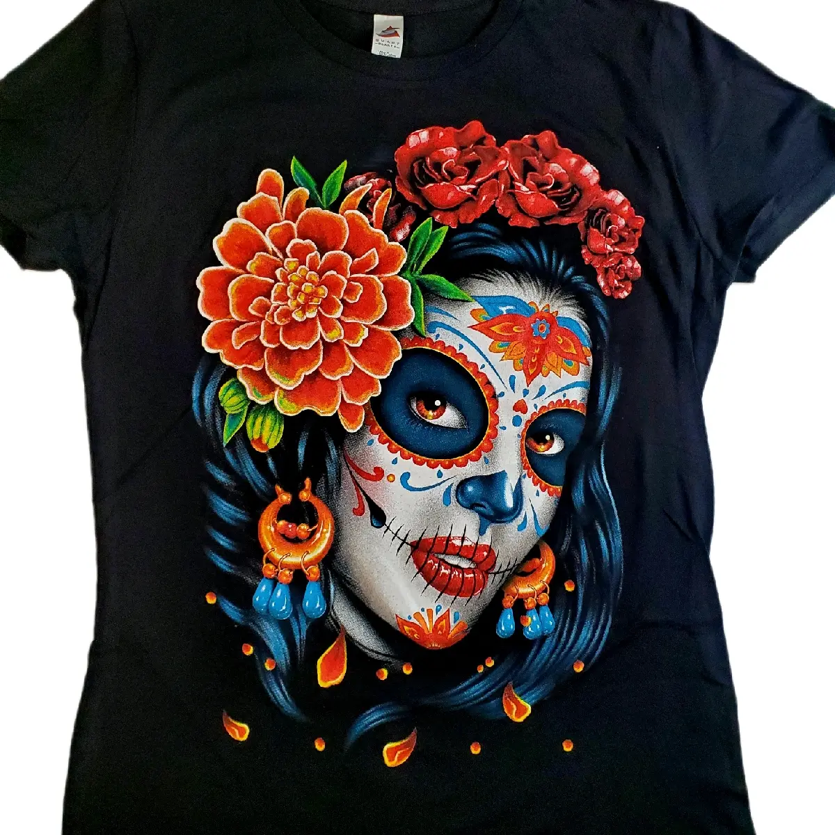 Catrina Skull Queen Dia de Muertos Halloween T-Shirt