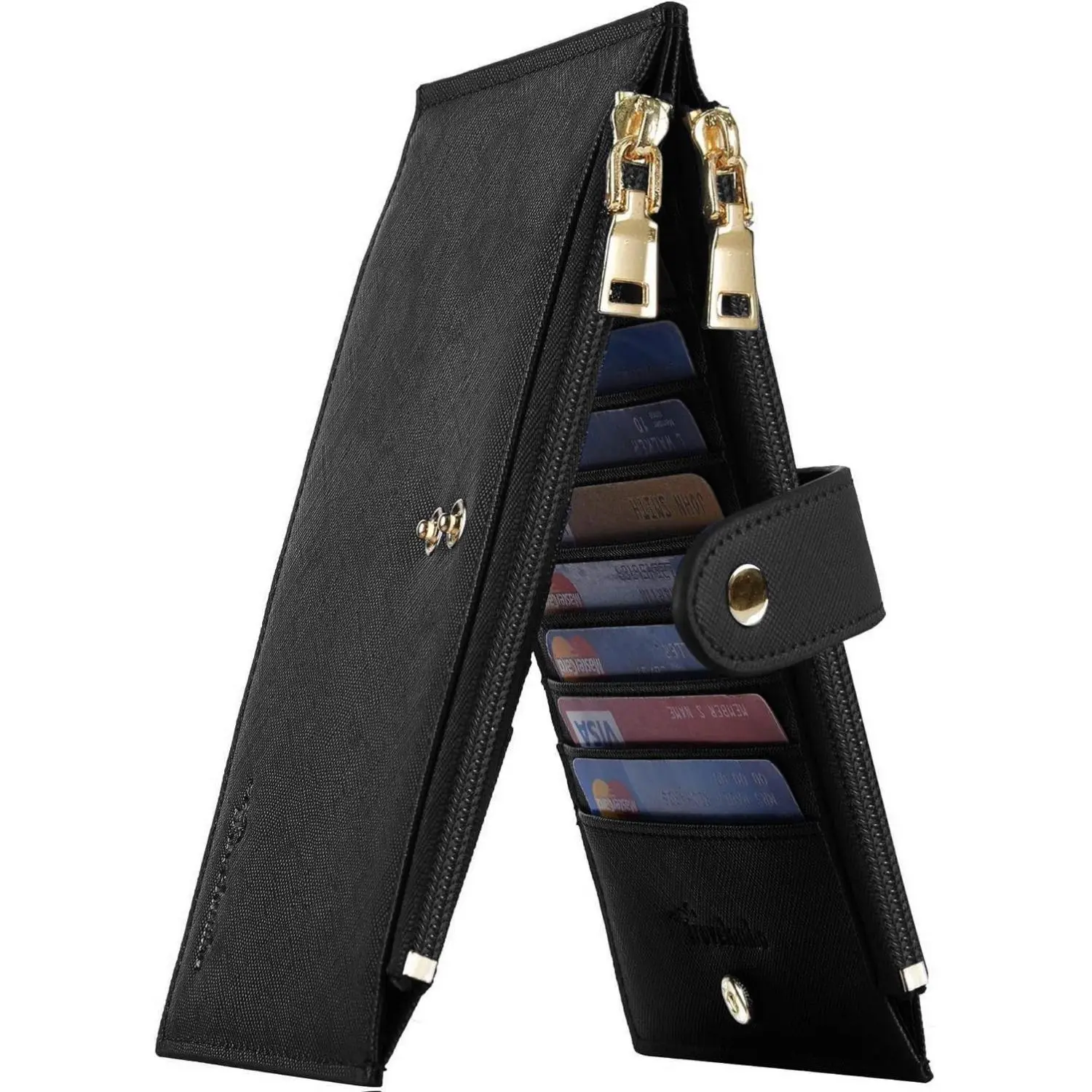 RFID Wallet Women Large Size Bifold Multi Card Wallet Case with Zipper Pocke Credit Card Holder for Women
