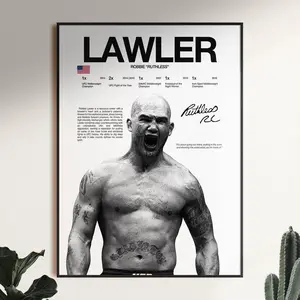 Robbie Lawler Poster, UFC Wall Print, MMA Wall Print, Fighter Poster, UFC Fan Room Decor, Gift for Him( Unframed - Print Only )