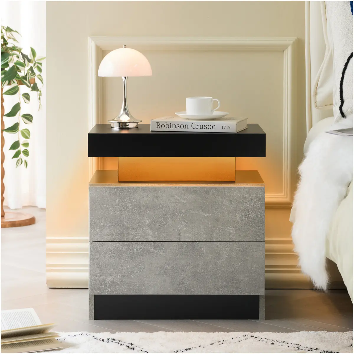 Black+ Gray + Engineered Wood + Wood