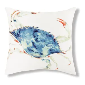 18" x 18" Marino Crab Pillow by Valerie