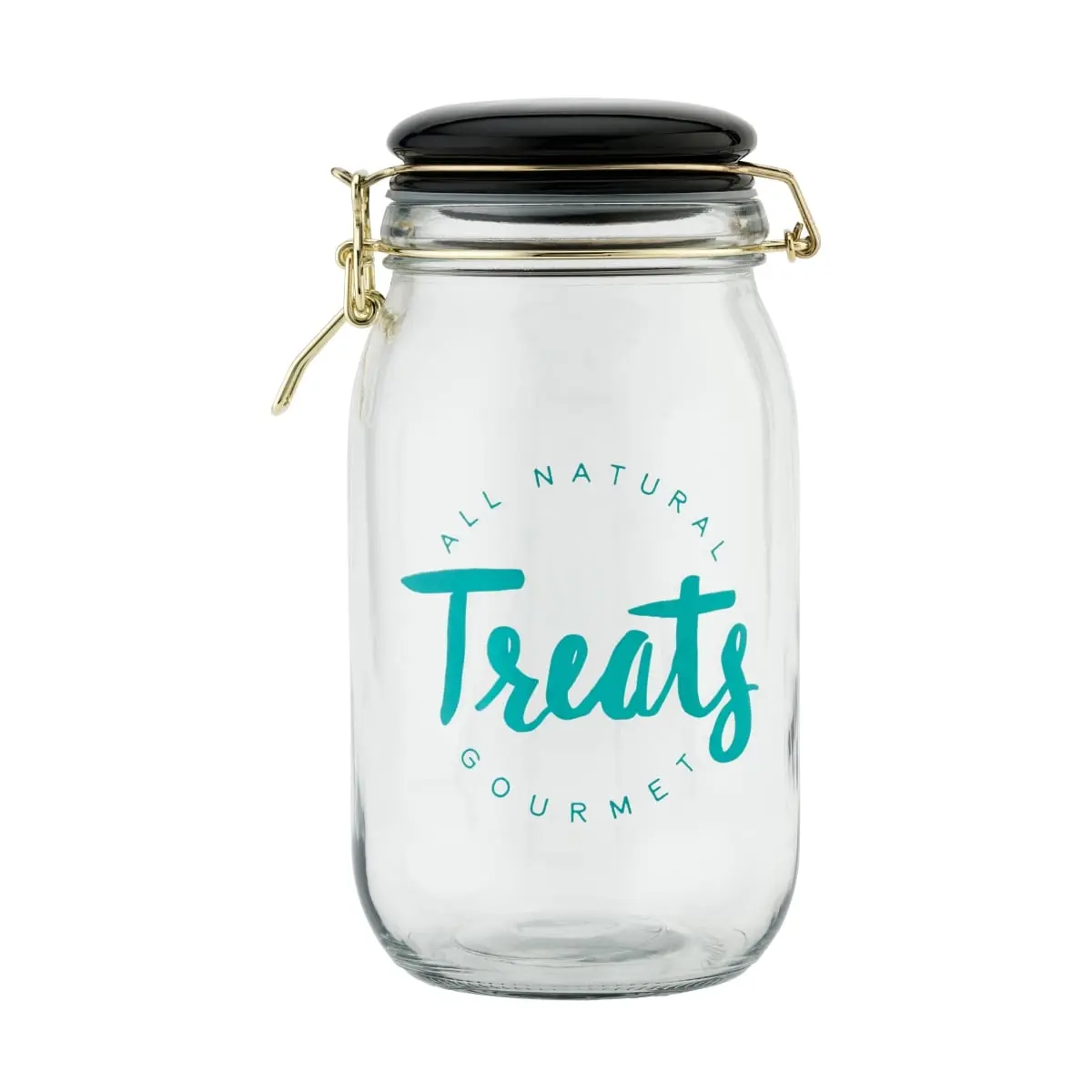 10 Strawberry Street 7CN577 50 oz Kitchen Bandit Glass Canister with Airtight Silicone Lid, Food Preserving Container