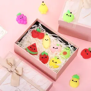 12 Pack Fruit Squishy Toys, Washable Stretchy Sensory Fidget Toys, Soft Squeeze Stress Relief Squishies for Kids & Adults, Twistable Squishy Toys, Party Favors, Classroom Rewards, Birthday Gifts