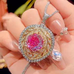 Luxurious 8 Carat Rose Cut VVS 925 Sterling Silver Synthetic Moissanite Cowboy Letter Pendant Necklace