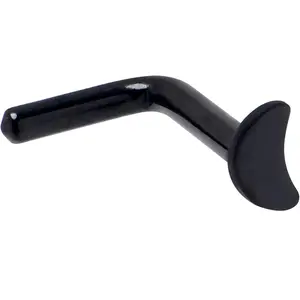 18 Gauge 1/4 Black ASTM F-136 Implant Grade Titanium Moon End L Shape Nose Ring shape nose