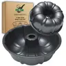 FIDZ 9” Bundt Cake Pan - Sturdy Heavy-Duty Non-Stick Carbon Steel Bakeware, Heat-Resistant Fluted Tube Tin, 10x10x10 Inches 9” Bundt Space, Smooth Release Baking Tools for Home Baking, Molds for Baking