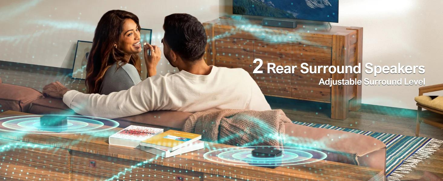 ULTIMEA 5.1 Sound Bar, 352W Surround Sound System for TV, 3D Sound Bars for Smart TV with Subwoofer,Adjustable Surround and Bass, Home Audio Soundbars for TV, HDMI ARC, Poseidon M3T#SummerVibes