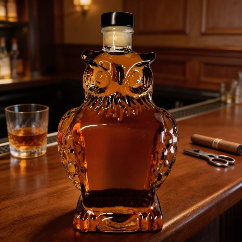 Eagle Shaped Glass Whiskey Decanter, Portable Creative Liquor Storage Bottle, Art Sculpture Ornament, Unique Christmas Gift for Men & Couples, Home Bar & Party Decor