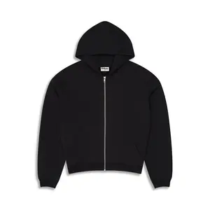 600GSM'Black'Zip-UpHoodie