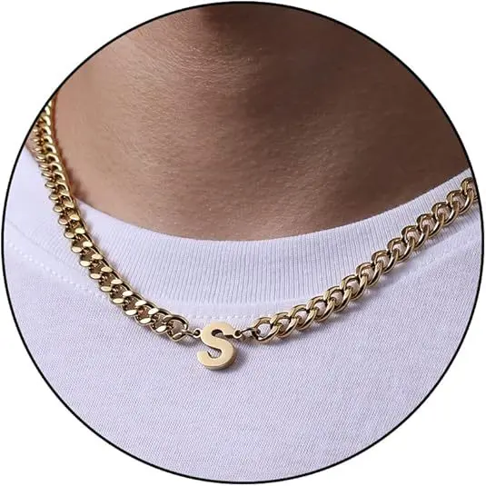 S letter necklace (gold)