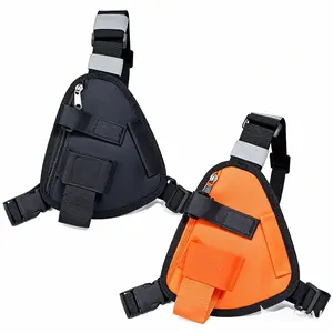 Nylon Chest Harness Pack, Adjustable Shoulder Strap with an Adjustable Single Radio Pouch