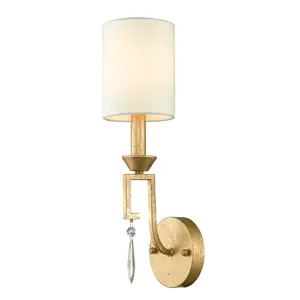 Lemuria 1 Light Candle Sconce in Antique Gold