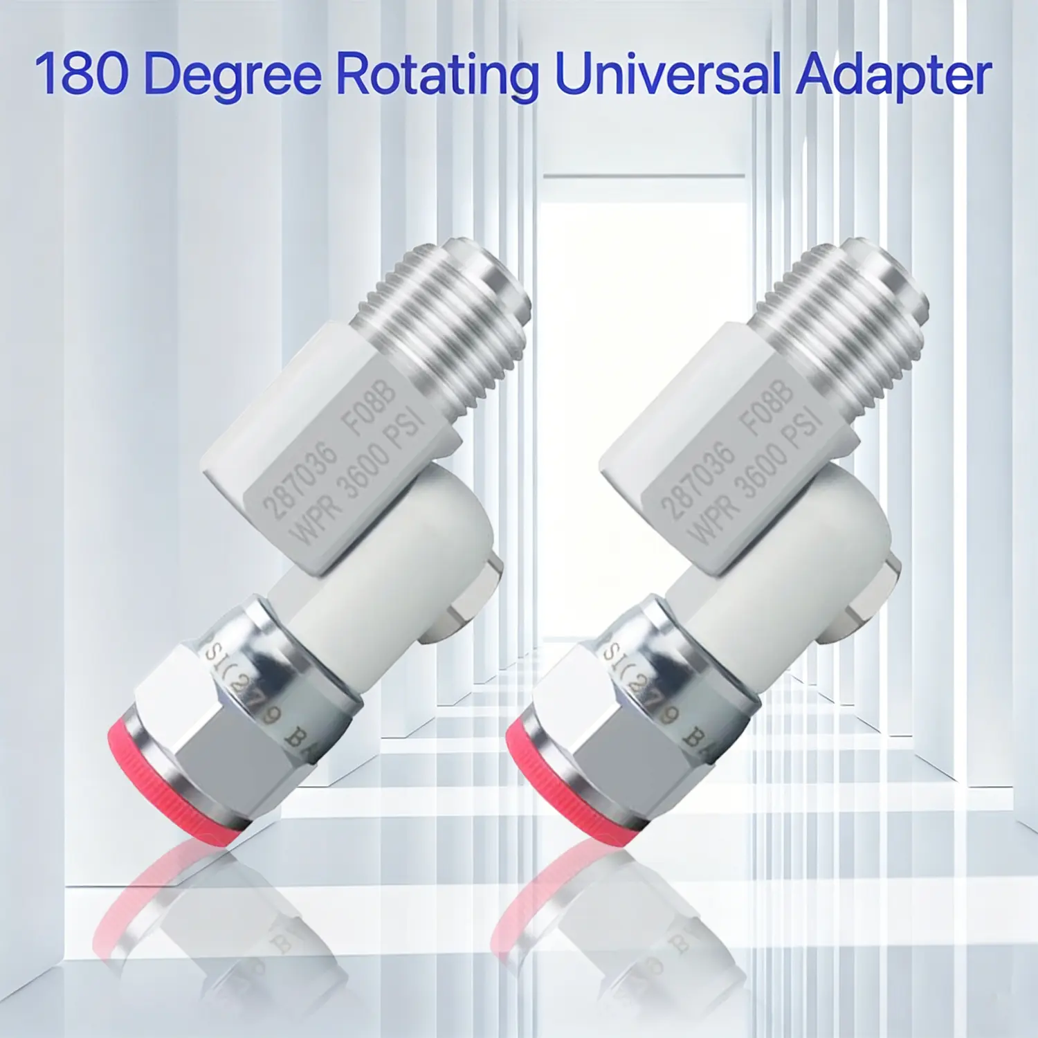 2PCS Airless Paint Spray Gun 180 Degree Rotation Universal Adapter, Compatible With 287036 7/8 Inch Thread , Easy-Turn Directional Spray Nozzle