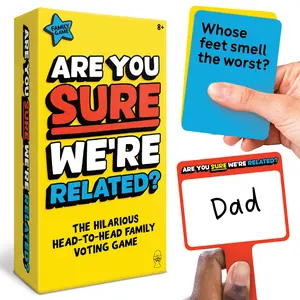 Are You Sure We’re Related? – Hilarious Family Games for Kids and Adults | Board Game with 200 Cards, Paddles & Spinner | Party Games for Family Game Night for 8+ | 2–8 Players