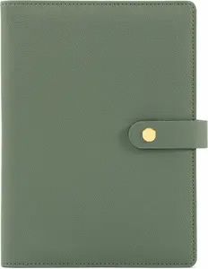 Aesthetic A5 Binder with 6 Golden Rings - Refillable & Sturdy Planner W Pockets