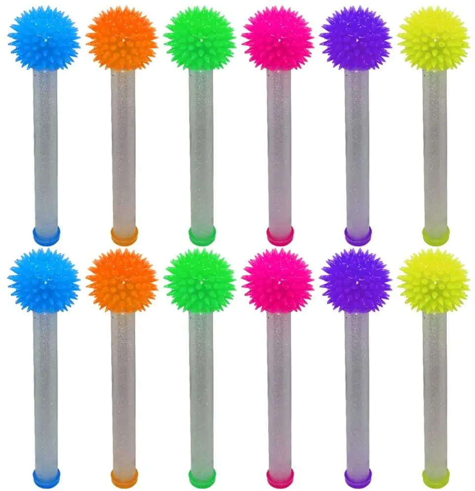 Light Up Galactic Wands, Set of 12, LED Wands for Kids and Adults in Assorted Colors, Great as Sensory Toys for Boys and Girls, Kids’ Fidget Toys, and Outer Space Party Favors
