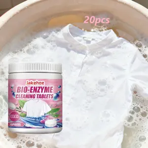 20PCS Biodegradable Laundry Detergent Tablets, Quick Dissolving & Powerful Stain Removal, Eco-Friendly Cleaning Solution, Stain Remover