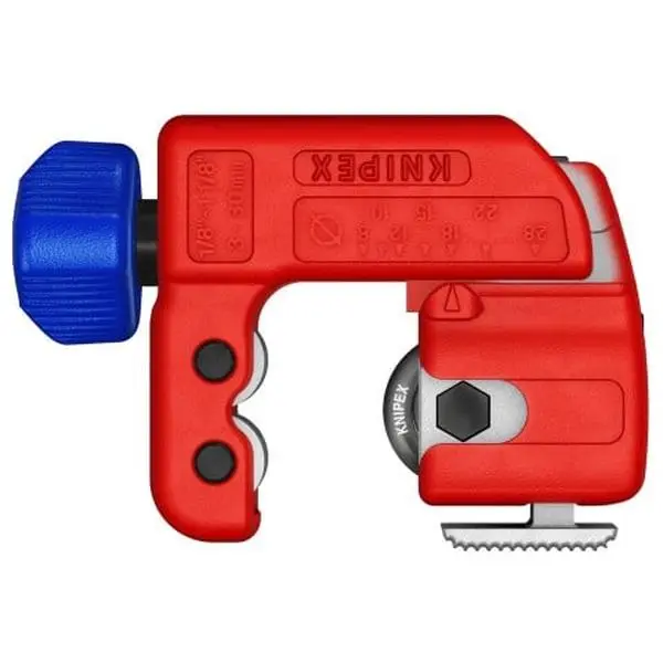 KNIPEX (90 31 01 SBA) TubiX® S Tubing Cutter, Professional Handheld Pipe Cutting Tool for Plumbing, Cuts Copper and Stainless Steel Pipes (ø 1/8"-1-1/8" (3 - 30 Mm), Wall Thickness Up to 5/64")