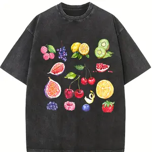 Fruits And Berries Vintage Style 90s Tshirt, Retro Comfort Colors® Y2k Cherry Kiwi Lemon Raspberry Shirt, Fruit Lovers Shirt, Fun Food Shirt