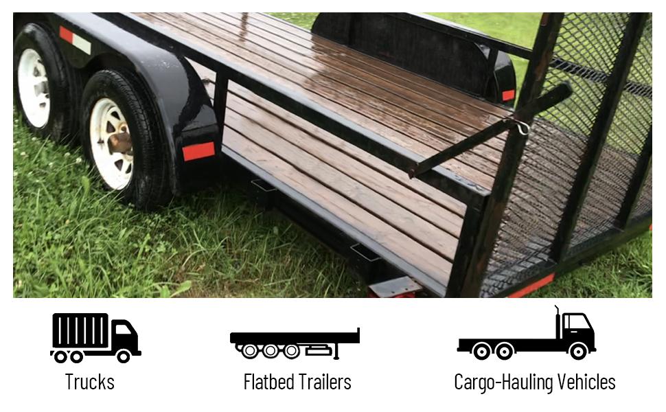 16200lbs Trailer Stake Pocket D Ring Tie Downs 6 Pack for Flatbed Trucks Trailers 1/2" Hitch Pin Standard 2" x 4" Stake Pockets Secure Anchors