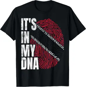 100% Cotton It's in My DNA Trinidad and Tobago Flag Proud Gift T-Shirt