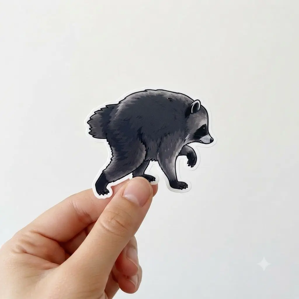 Jimothy Seattle Raccoon Sticker, Cute PNW Animal Sticker, Seattle Gift, Laptop and Water Bottle Decor