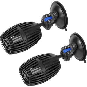 2 Pack Aquarium Circulation Pump, 480 GPH Fish Tank Powerhead, Saltwater Wave Maker, Submersible Water Pump with Suction Cup