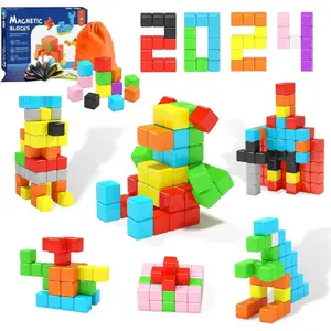 Summer Spring Gift 40PCS Magnetic Building Blocks for Kids – STEM Magnet Toys for Toddlers, Educational Sensory Construction Set Gift for Boys & Girls Ages 3–8