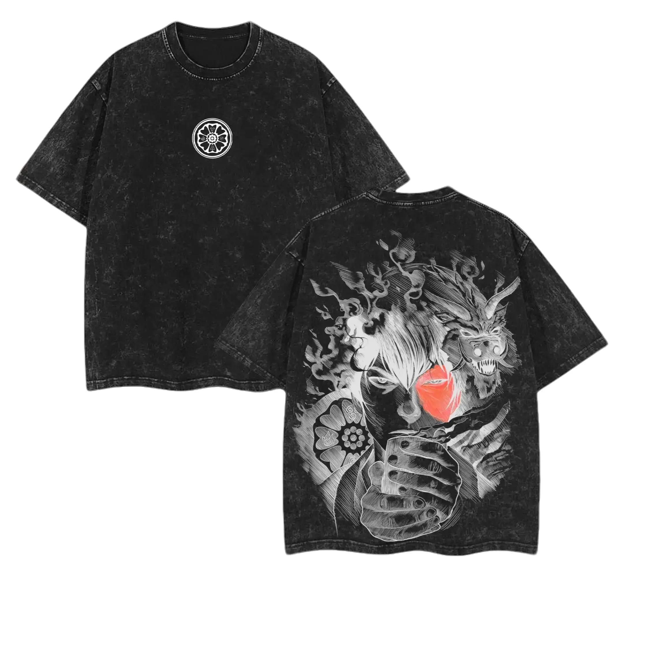 Women's Seamless Classic Round Neck Shortsleeve T-Shirt Apparel - Oversized Vintage Washed Heavyweight Cotton Double-Printed Unisex Zuko Avatar The Last Airbender Fire Nation Prince Dragon White Lotus Retro Streetwear Gift for ATLA Fans Pop Culture Merch,