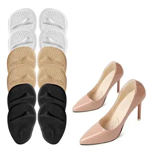 Women's Silicone High Heel Insoles, Cushioned Insoles, Anti-Slip & Wear-Resistant, Front Foot Insert Pads, Size Adjustment, Fits Shoes Boots Sandals