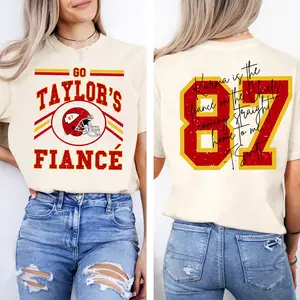 Go Taylor's Fiancé Sweatshirt T-Shirt, Kelce Engagement Tee, Tayvis Engaged Shirt, Swelce Fans Gift, KC Fans Shirt