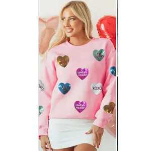 Valentines Day Sequin Sweatshirt