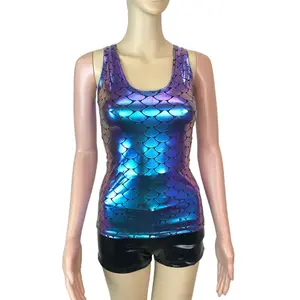 Full Length Tank Top - Mermaid Holographic