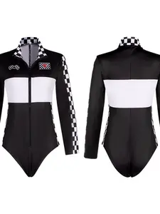 Halloween Party Cosplay Speedcar Costume, Nightclub Lead Dancer Motorcycle Girl, Racing Suit, Role Play Clothing