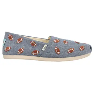 TOMS Womens Alpargata Slip On Flats Casual - Blue