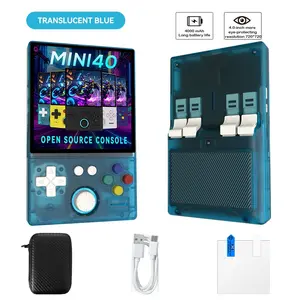 Retro mini video game console mini40, 4-inch IPS screen, 4000mAh battery for two player battles, gift for boyfriend, Wi‑Fi ， The perfect choice for birthday gifts