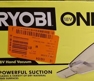 Ryobi 18V One Plus Hand Vacuum Tool Only with Filter for Powerful Suction on Dry Material and Surfaces Universal Nozzles easy to empty