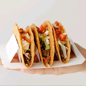 “Disposable Taco Tray Holders – Foldable Taco Stand for Hard Shell Tacos (4 Pack)”