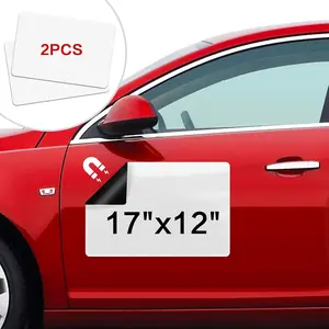 Blank Car Magnets, " x ",  Pack Car Door Magnets Signs for Vehicle, Rounded Corners Blank White Flexible Magnet Sheet Stickers for Car to Advertise Business and Personalized Decal