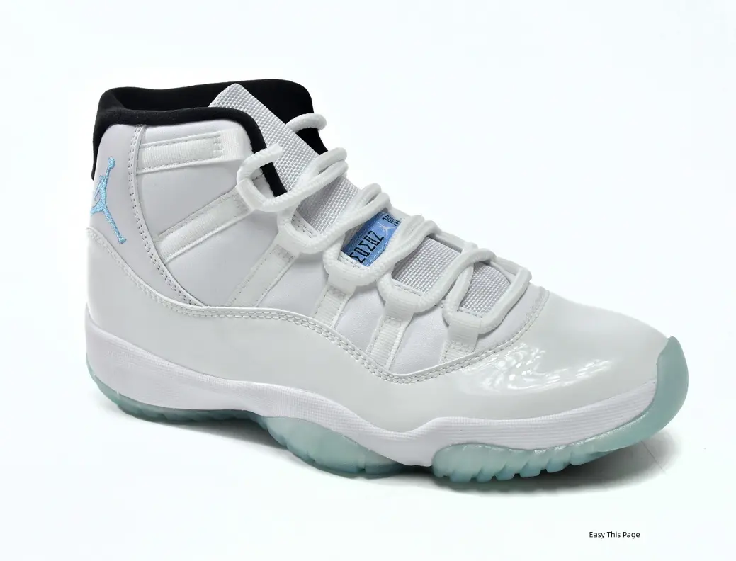 Unisex White Carolina Blue Logo High Top Retro Basketball Sneakers Gloss Patent Leather Street Shoes, Cushioned Midsole Fashion Casual Walking Trainers For Men Women Daily Streetwear