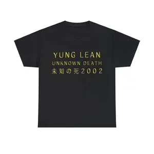Yung Lean Unknown Death 2002 Album Tour Merch Tee Music Hip Hop Trendy T-Shirt Men Women Summer T Shirt Clothing Streetwear Tops Cotton Womenswear Fashion Green Outfits Soft Style Suit Sweatshirt Unisex Classic Gamis