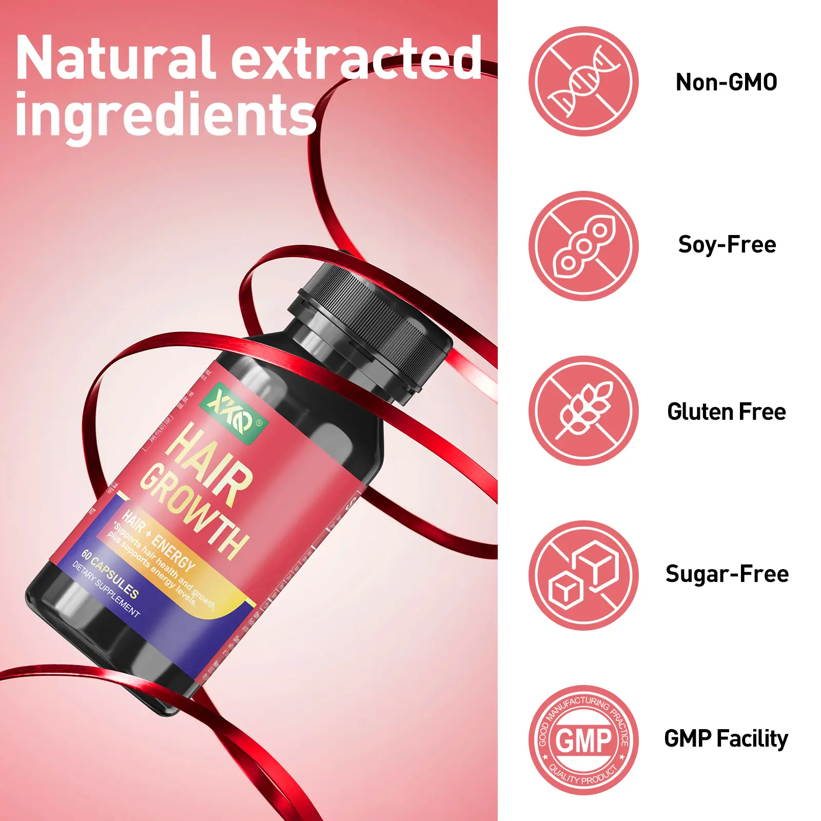 XKQ Hair - Energizing Capsules: Strengthen Hair and Boost Vitality
