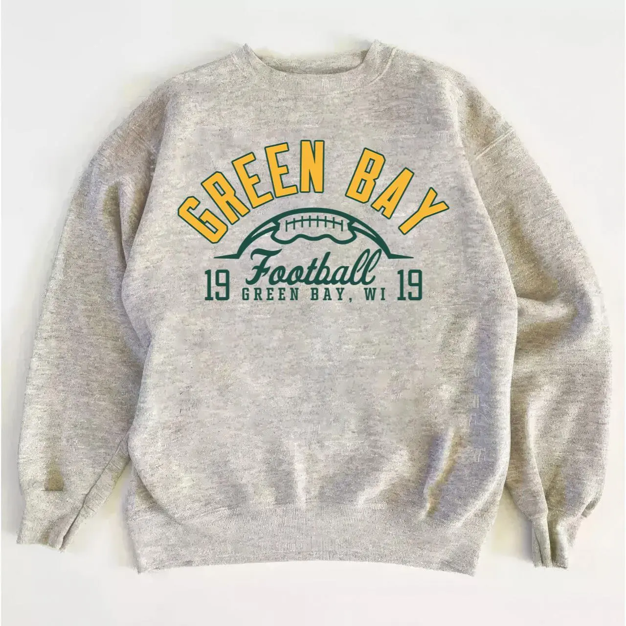 Green Bay Vintage Style Football Sweatshirt, Retro Varsity Crewneck Pullover, Classic Fan Apparel