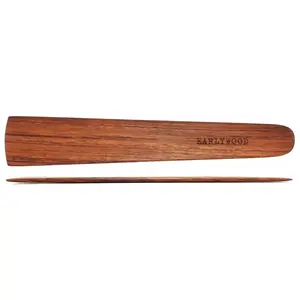 Wooden Small Flat Sauté Spatula for Nonstick Pans
