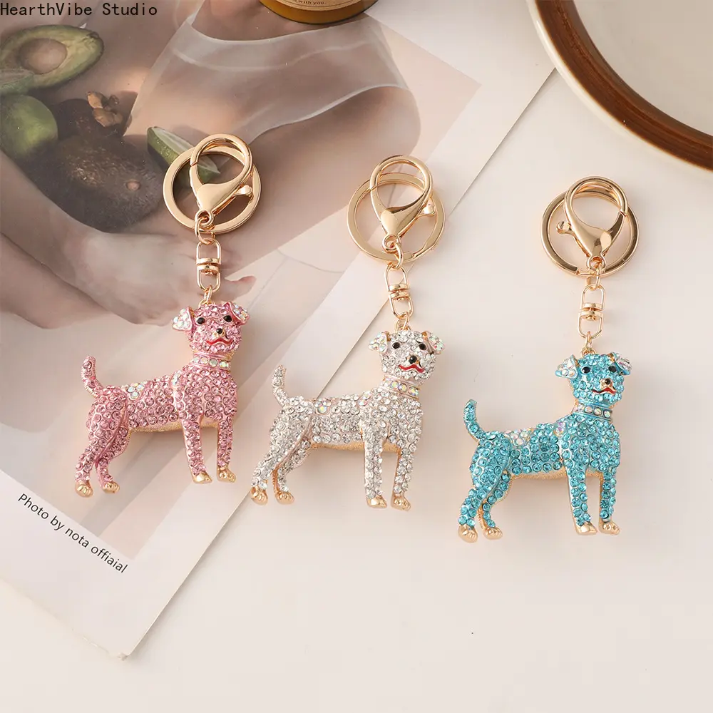 Iridescent Poodle Charm Keyring - Compact Outdoor Gear, Glamour Shine Decor Accessory, Keychain Form Gift for Camping & Hiking Hammock Enthusiasts