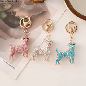 Iridescent Poodle Keychain - Glamorous Decor Accessory, Charming Gift for Sports & Outdoor Camping Hiking Hammock Enthusiasts, Keychains for On-The-Go Use,summervibes